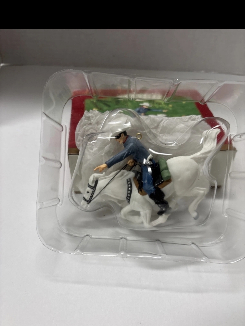 Hallmark Keepsake The Lone Ranger Riding Horse Ornament Silver 2000 4" Christmas